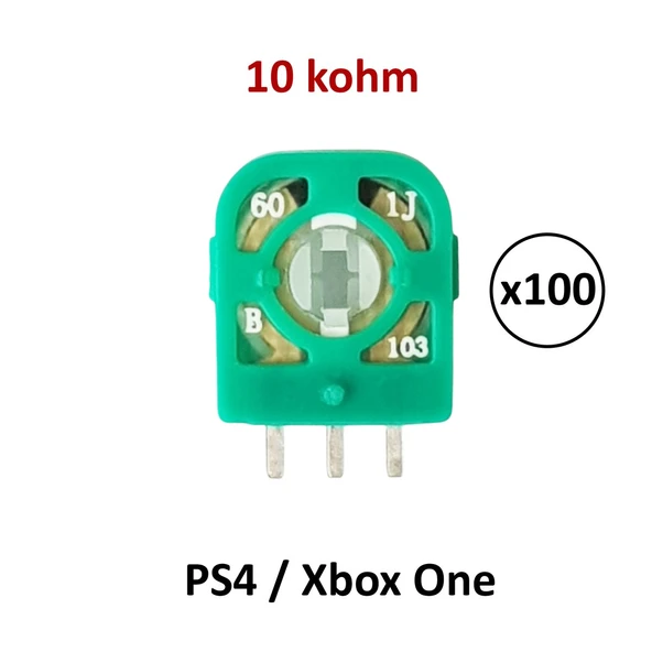 100 Adet 10k PS4 Xbox One Analog Mikro Direnç Potans Yeşil ürün görseli 1