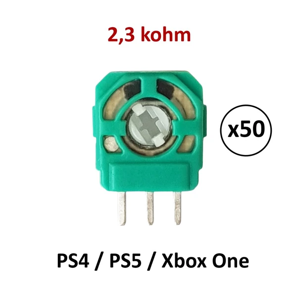 50 Adet 2.3k PS4 PS5 Xbox One Mikro Direnç Potans Micro Switch Yeşil ürün görseli 1