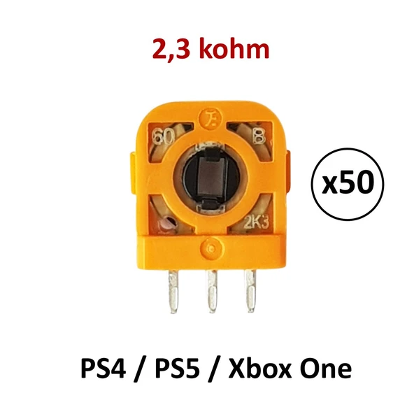 50 Adet 2.3k PS4 PS5 Xbox One Mikro Direnç Potans Micro Switch Turuncu ürün görseli 1