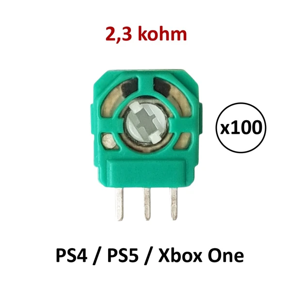 100 Adet 2.3k PS4 PS5 Xbox One Analog Mikro Direnç Potans Yeşil ürün görseli 1
