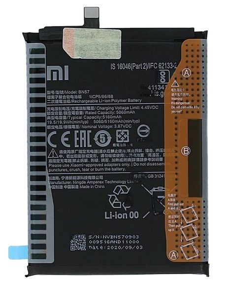 Xiaomi POCO X3 - BN 57 - Uyumlu Batarya Pil Sıfır Orijinal ürün görseli 1