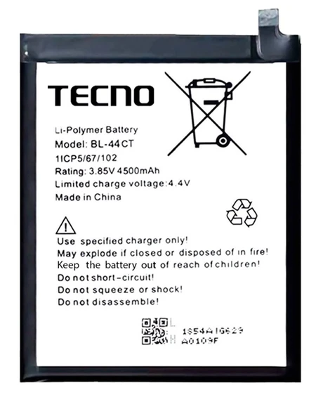 Tecno Camon 16 PREMIER Uyumlu Batarya Pil Sıfır Orijinal ürün görseli 1