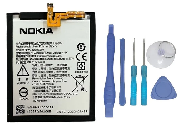 Nokia 8 Uyumlu Batarya Pil Sıfır Orijinal + TAMİR SETİ ürün görseli 1