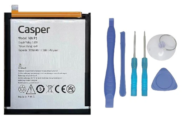 Casper Via P3 Uyumlu Batarya Pil Sıfır Orijinal + TAMİR SETİ ürün görseli 1