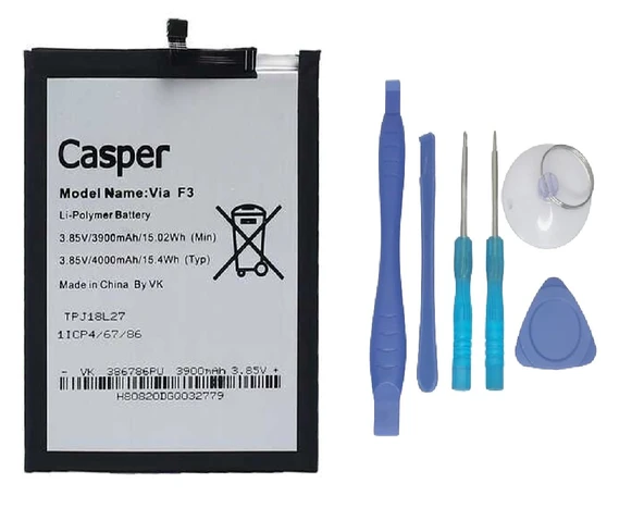 Casper Via F3 Uyumlu Batarya Pil Sıfır Orijinal + TAMİR SETİ ürün görseli 1