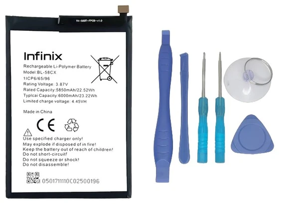 Infinix HOT 10İ Uyumlu Batarya Pil Sıfır Orijinal + TAMİR SETİ ürün görseli 1