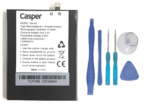 Casper Via A2 Uyumlu Batarya Pil Sıfır Orijinal + TAMİR SETİ ürün görseli 1