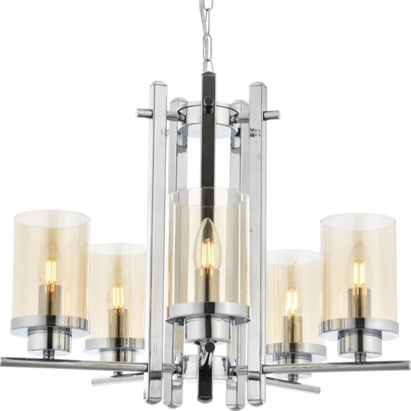 Avonni AV-4209-5K Krom Kaplama Modern Avize  E14 - Resim 3