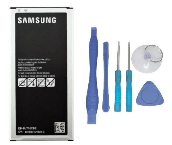 Samsung Galaxy J7 - 2016  - SM-J710 Uyumlu Batarya Pil Sıfır Orijinal + TAMİR SETİ ürün görseli 1