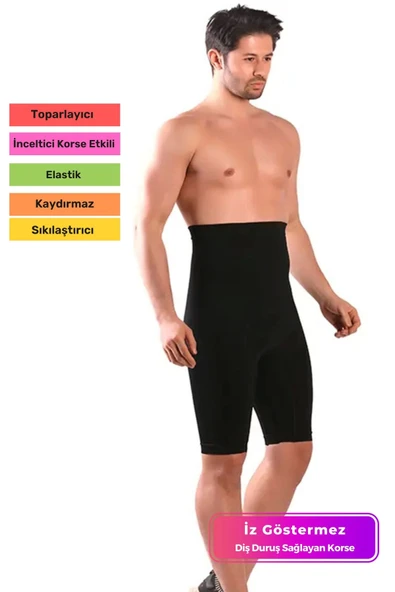 Özel Üretim Kalça Karın Sıkılaştırıcı Diş Duruş Sağlayan Toparlayıcı Esnek Rahat Erkek Boxer Korse ürün görseli 1