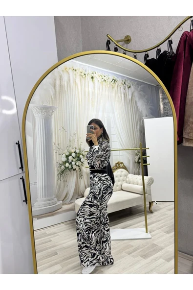 ZEBRA DESENLİ BELİ LASTİKLİ PANTOLON - Resim 2