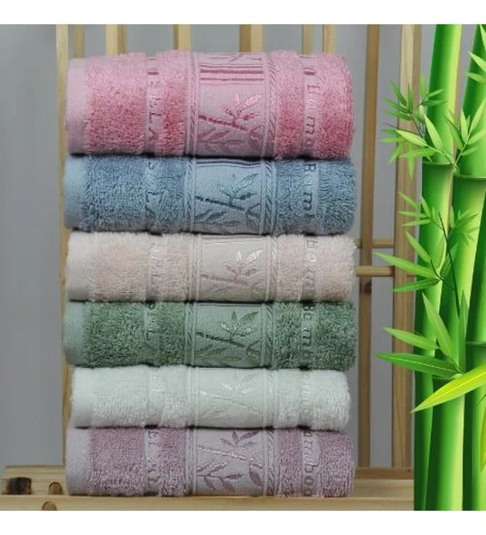 6 Adet Bambu El Havlusu 50x90cm El Yüz Havlu Seti ürün görseli 1