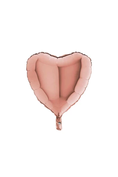 Kalp Folyo Balon Rose Gold 45 Cm ürün görseli 1