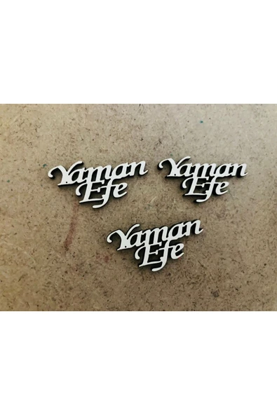 25 ADET KREM RENK AHŞAP 4x2 CM KÜÇÜK İSİM ürün görseli 1