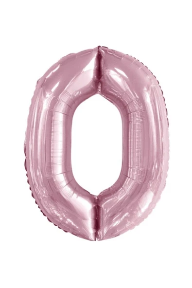 0 Folyo Rakam Balon Pembe 100 Cm ürün görseli 1