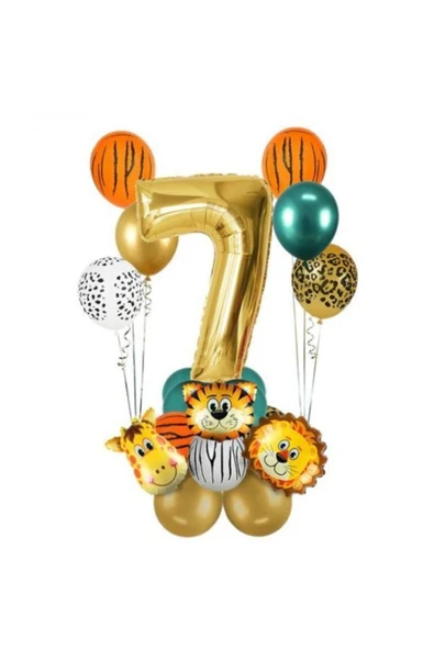 Gold Safari Temalı Balon Seti 7 Yaş ürün görseli 1