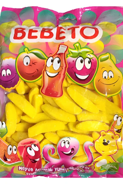 BEBETO Muz Aromalı Şekerli Jelibon 1000G ürün görseli 1
