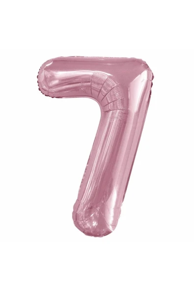 7 Folyo Rakam Balon Pembe 100 Cm ürün görseli 1