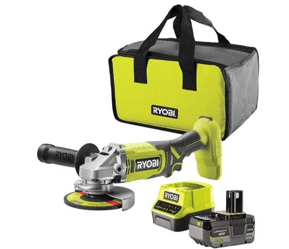 Ryobi RAG18125-1C40S One+ 18V 4 Ah 125 mm Akülü Avuç Taşlama ürün görseli 1