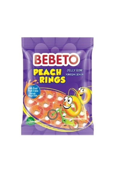 BEBETO Peach Rıngs 80gx12 Adet ürün görseli 1