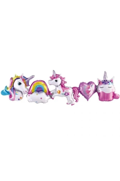 Unicorn Temalı 5’li Folyo Balon Seti ürün görseli 1