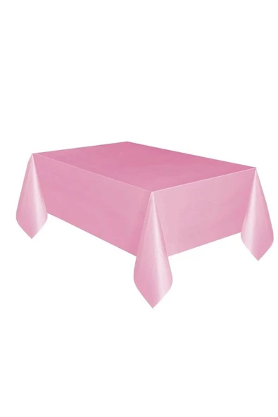 Pembe Masa Örtüsü Plastik Tek Kullanımlık Pembe Renk Masa Örtüsü Kullan At Masa Örtüsü ürün görseli 1