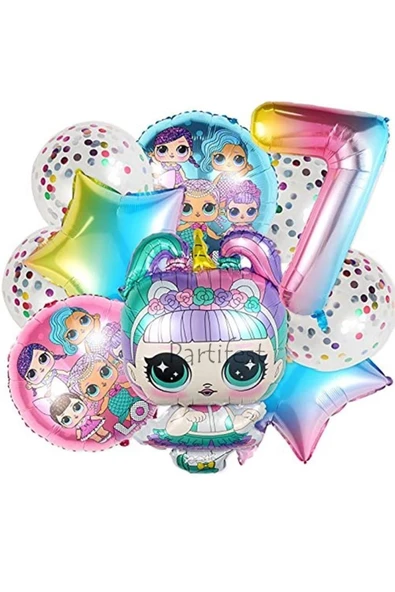 Lol Surprise 7 Yaş Balon Seti Lol Bebek Balon Seti Lol Doğum Günü Parti Seti ürün görseli 1