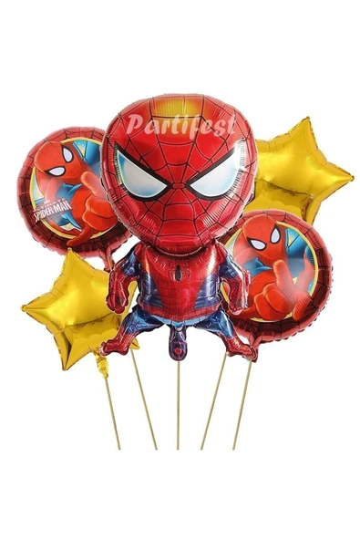 Spiderman Örümcek Adam Balon Set Balon Folyo Set Spiderman Konsept Doğum Günü Set Yaş Balon ürün görseli 1