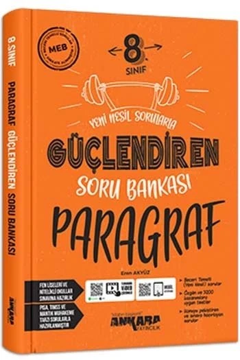 8. Sınıf Güçlendiren Paragraf Soru Bankası Ankara Yayıncılık ürün görseli 1