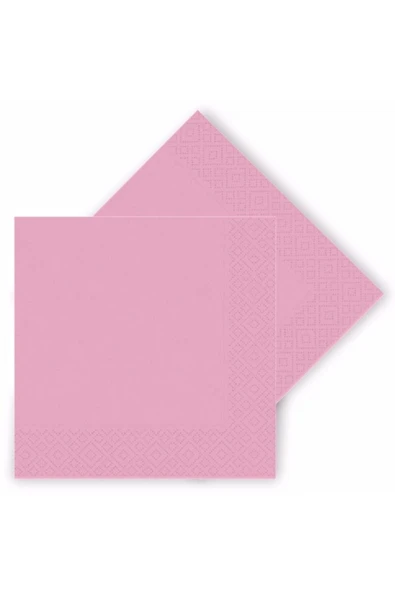 Renkli Kağıt Peçete 20'li Pembe Renk 33x33 ürün görseli 1