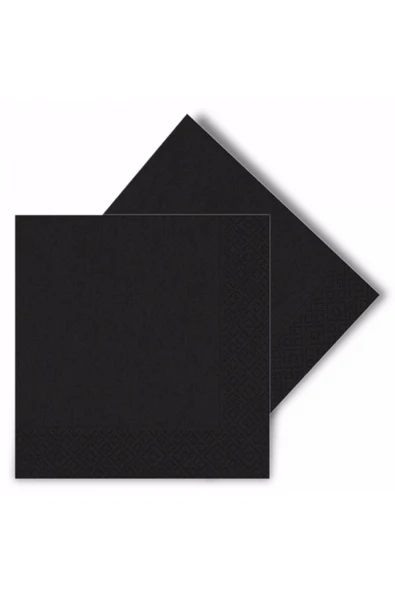 Renkli Kağıt Peçete 20'li Siyah Renk 33x33 ürün görseli 1