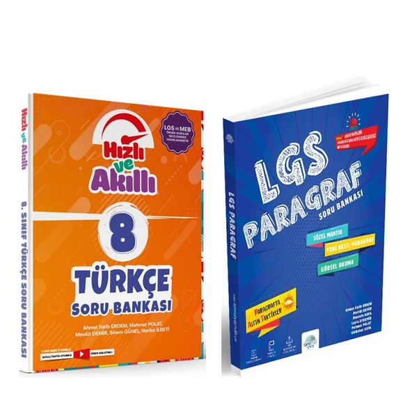 Tammat 8.Sınıf Hızlı ve Akıllı Türkçe ve Paragraf Soru Bankası Seti 2 Kitap ürün görseli 1
