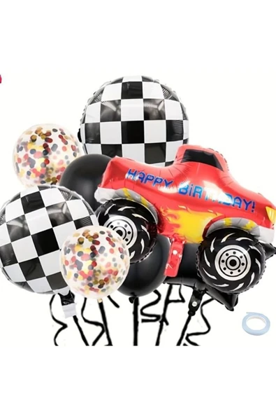Araçlar Kamyon Konsept Pick-Up Kamyon Balon Set Kamyon Balon Buketi Truck Balloon Doğum Günü Set ürün görseli 1