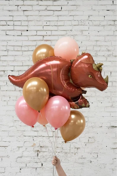 Dinozor Konsept Kahverengi Dinozor Balon Set Dinosaur Balloon Birthday Party Set ürün görseli 1