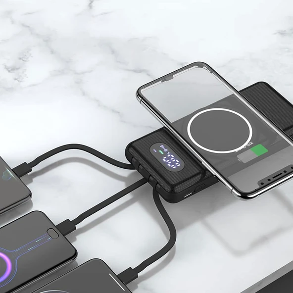 10.000 mAh Taşınabilir Hızlı Şarj Aleti/Wireless Powerbank W01 ürün görseli 1