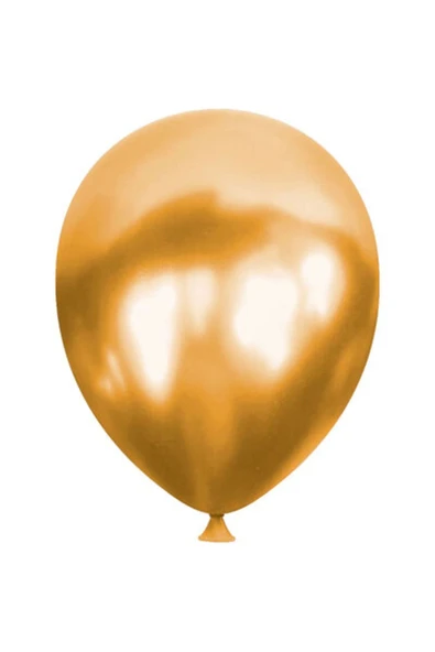 Altın Metalik Balon 10 Adet ürün görseli 1