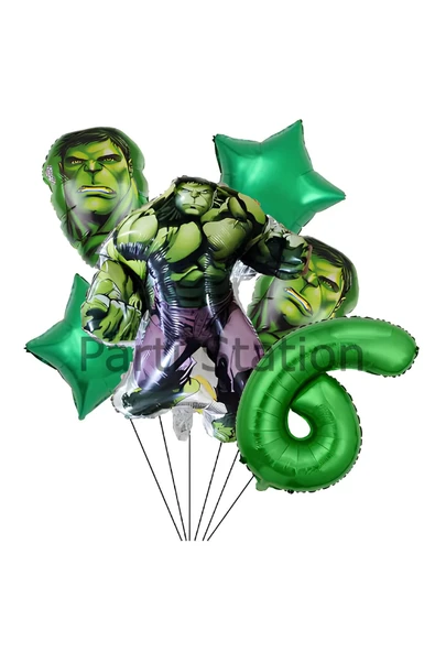 Avengers Hulk 6 Yaş Doğum Günü Balon Set Hulk Tema Doğum Günü Parti Balon Set ürün görseli 1