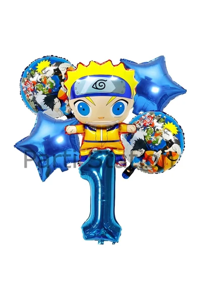 Anime Naruto 1 Yaş Doğum Günü Balon Set Naruto Konsept Doğum Günü Parti Balon Set ürün görseli 1
