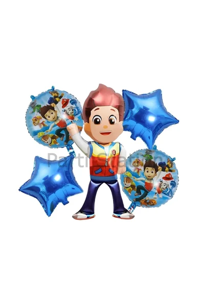 Paw Patrol Ryder Balon Set Paw Patrol Ryder Konsept Doğum Günü Parti Balon Set ürün görseli 1