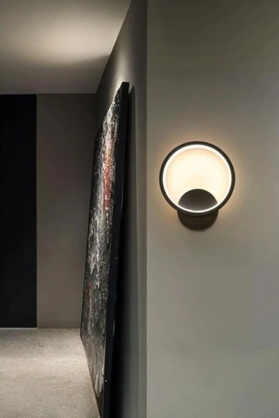 LEGACY Aura Modern Tasarım Siyah Renk Gün Işığı Ledli Hol - Banyo - Mutfak - Salon Led Duvar Aplik ürün görseli 1