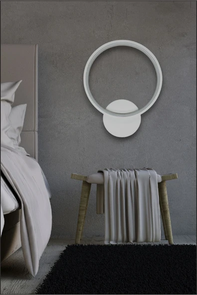LEGACY Aura Modern Tasarım Beyaz Renk Gün Işığı Ledli Hol - Banyo - Mutfak - Salon Led Duvar Aplik ürün görseli 1