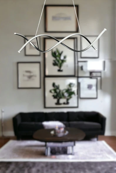 LEGACY Lumora Modern Tasarım Gri Renk Beyaz Ledli Cafe - Mutfak - Salon 2 Li Led Avize ürün görseli 1