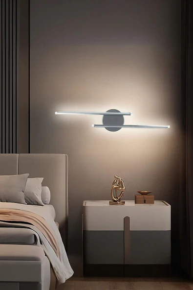LEGACY Sare Aplik Modern Tasarım Gri Renk - Gün Işığı Ledli Banyo - Mutfak - Salon Led Duvar Aplik ürün görseli 1