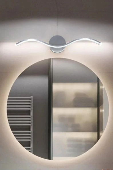 LEGACY Wave Modern Tasarım Gri Renk Gün Işığı Ledli Banyo - Mutfak - Salon Led Duvar Aplik ürün görseli 1