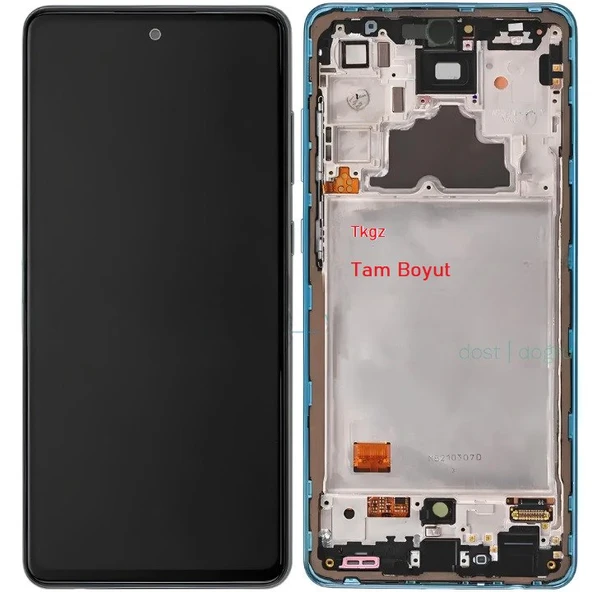 Samsung Galaxy A72 - SM-A725 Uyumlu Lcd Ekran Dokunmatik SERVİS Orijinali ÇITALI MAVİ ürün görseli 1