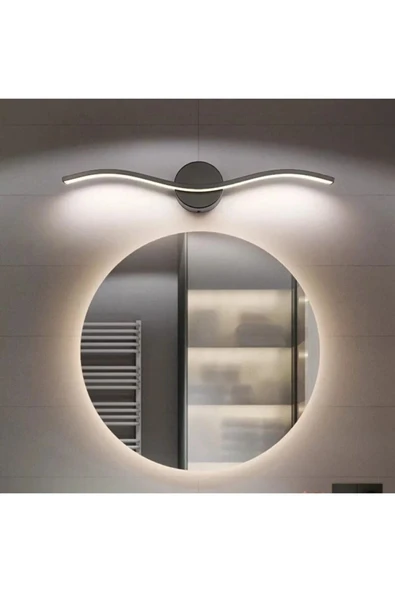 LEGACY Wave Modern Tasarım Siyah Renk Gün Işığı Ledli Banyo - Mutfak - Salon Led Duvar Aplik ürün görseli 1