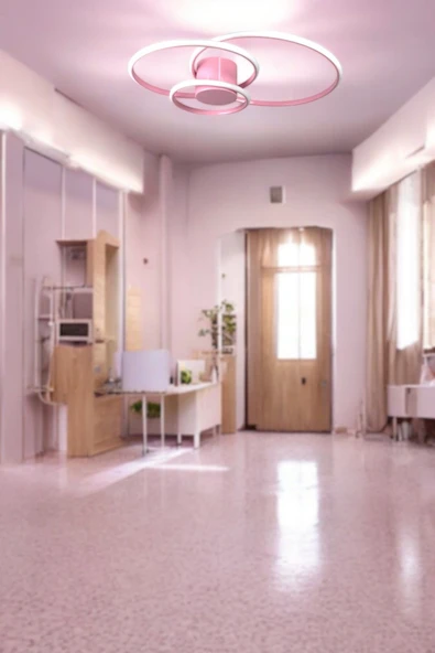 LEGACY Sole Modern Tasarım Pembe Renk Salon - Çocuk Odası - Hol Beyaz Led 3 Lü Avize ürün görseli 1