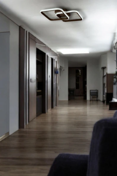 LEGACY Kira Modern Tasarım Kahve Renk Salon Mutfak Hol Beyaz Led 2 Li Avize ürün görseli 1