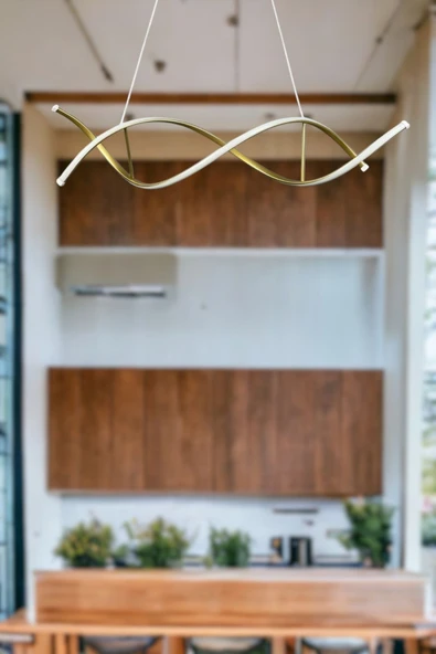 LEGACY Lumora Modern Tasarım Eskitme Renk Beyaz Ledli Cafe - Mutfak - Salon 2 Li Led Avize ürün görseli 1