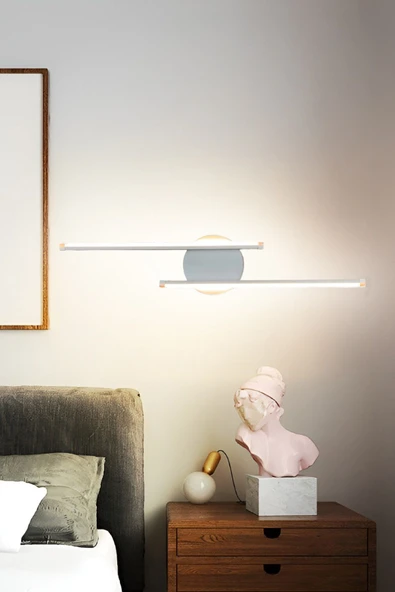 LEGACY Sare Aplik Modern Tasarım Beyaz Renk - Gün Işığı Ledli Banyo - Mutfak - Salon Led Duvar Aplik ürün görseli 1
